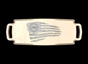 Betsy Ross Tattered Charcuterie Board Dual Handle