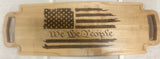 We The People Tattered Flag Charcuterie Board Dual Handle